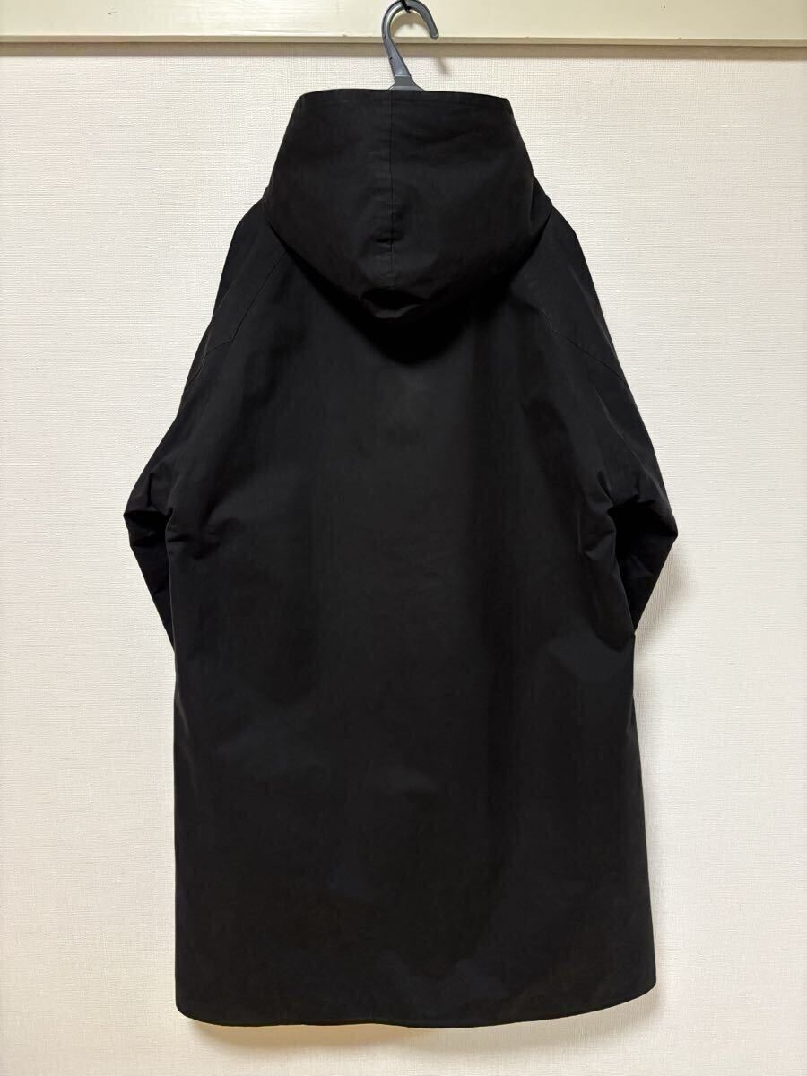 【タグ有り】comoli フーデッドコート BLACK サイズ1 検) コモリ コート ブラック ジャケット ブルゾン レザー パンツ デニム 25AW 24AW 23_画像4