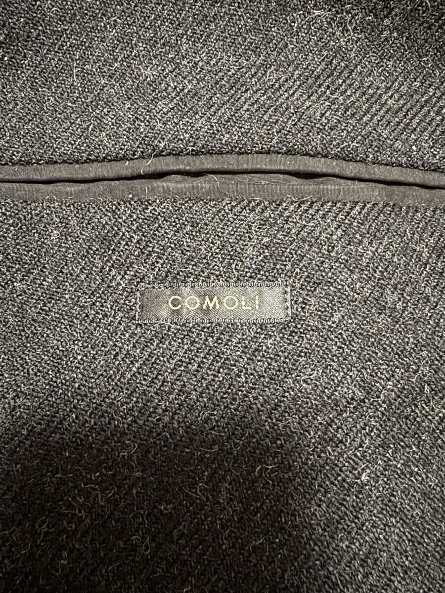 【タグ有り】comoli フーデッドコート BLACK サイズ1 検) コモリ コート ブラック ジャケット ブルゾン レザー パンツ デニム 25AW 24AW 23_画像5