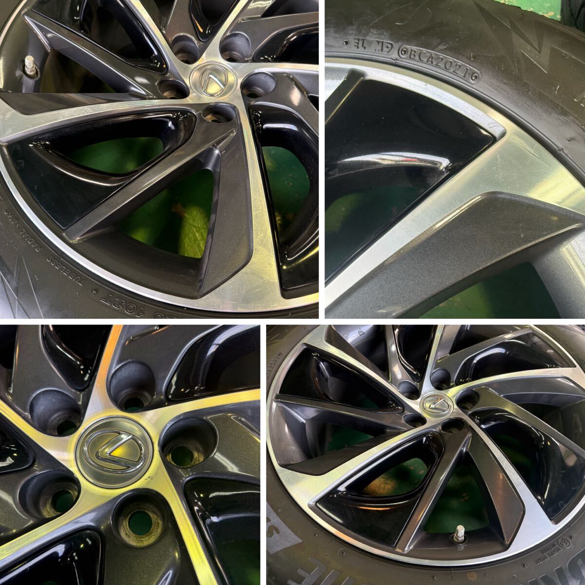 レクサス RX 20系 純正 オプション ホイール 235/55R20ブリザック DM-V3 スタッドレスタイヤ 4本セット 8J+30 PCD114.3 5H 20インチ OP_画像5