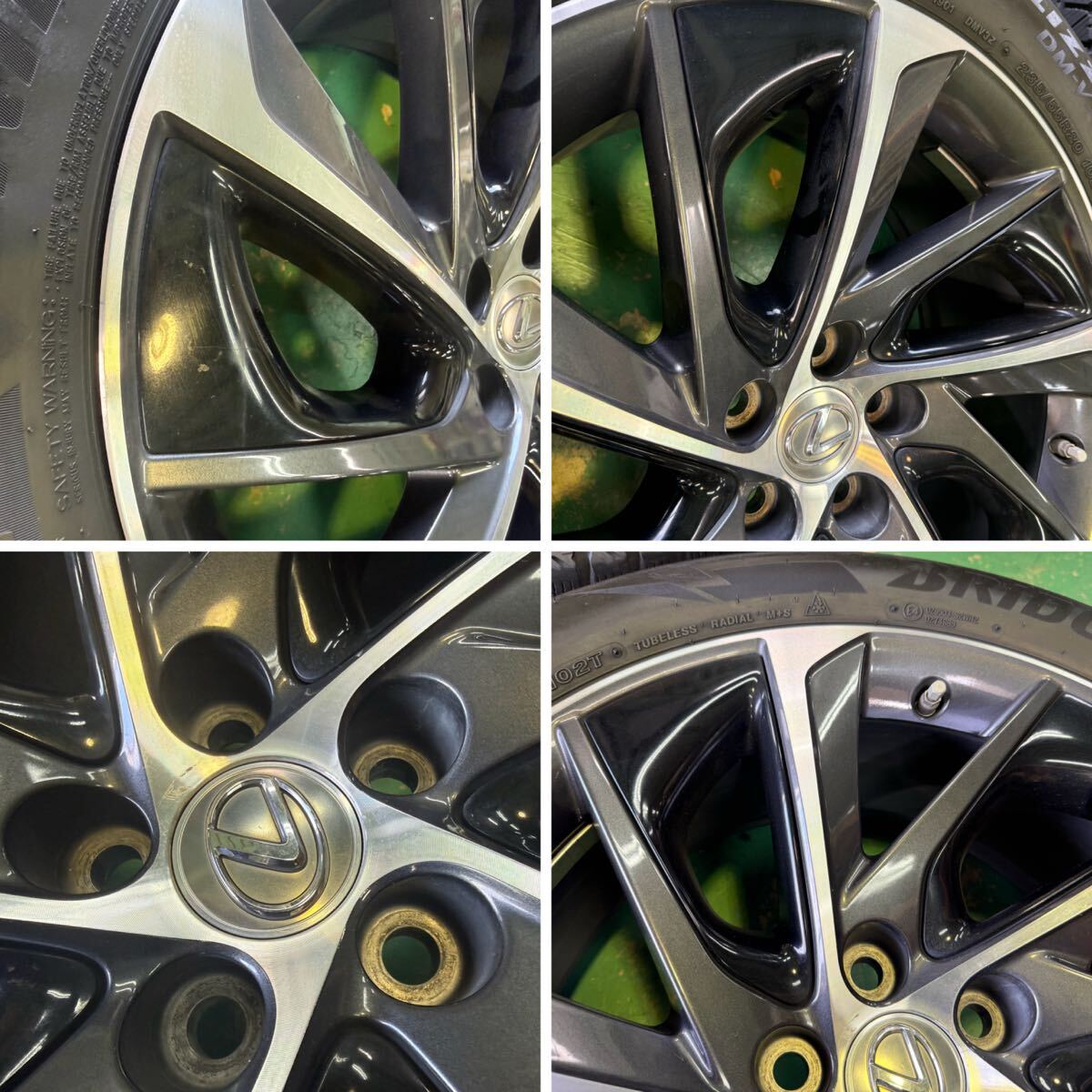 レクサス RX 20系 純正 オプション ホイール 235/55R20ブリザック DM-V3 スタッドレスタイヤ 4本セット 8J+30 PCD114.3 5H 20インチ OP_画像9