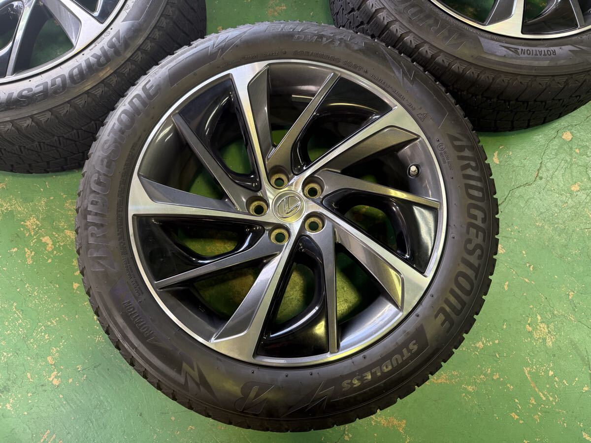 レクサス RX 20系 純正 オプション ホイール 235/55R20ブリザック DM-V3 スタッドレスタイヤ 4本セット 8J+30 PCD114.3 5H 20インチ OP_画像8
