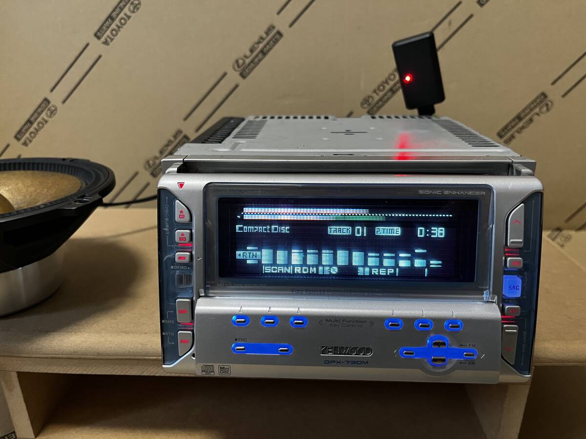 ★KENWOOD Bluetooth付き Spotifyなど再生可 DPX-730M CD&MD★DSP スペアナ チャーチ 残響音_画像3