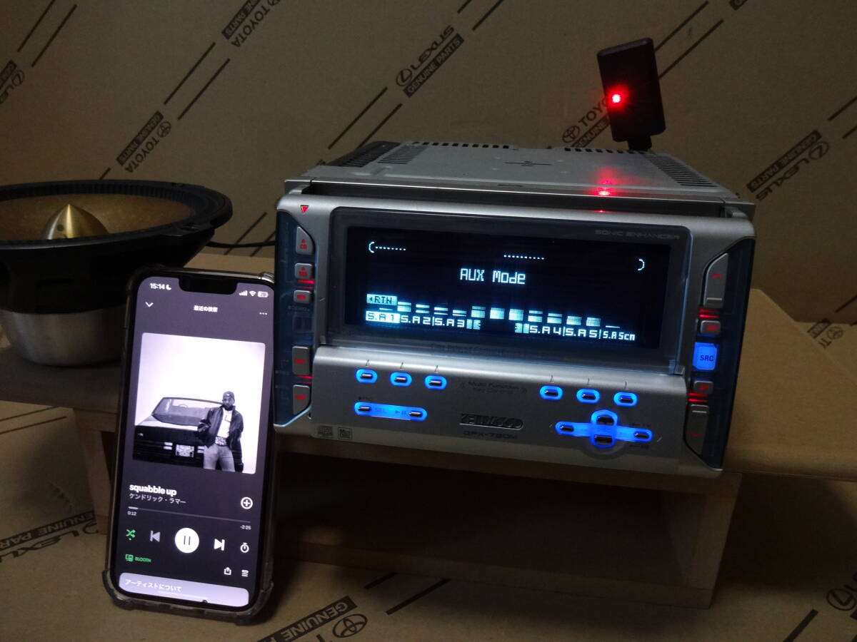 ★KENWOOD Bluetooth付き Spotifyなど再生可 DPX-730M CD&MD★DSP スペアナ チャーチ 残響音_画像2