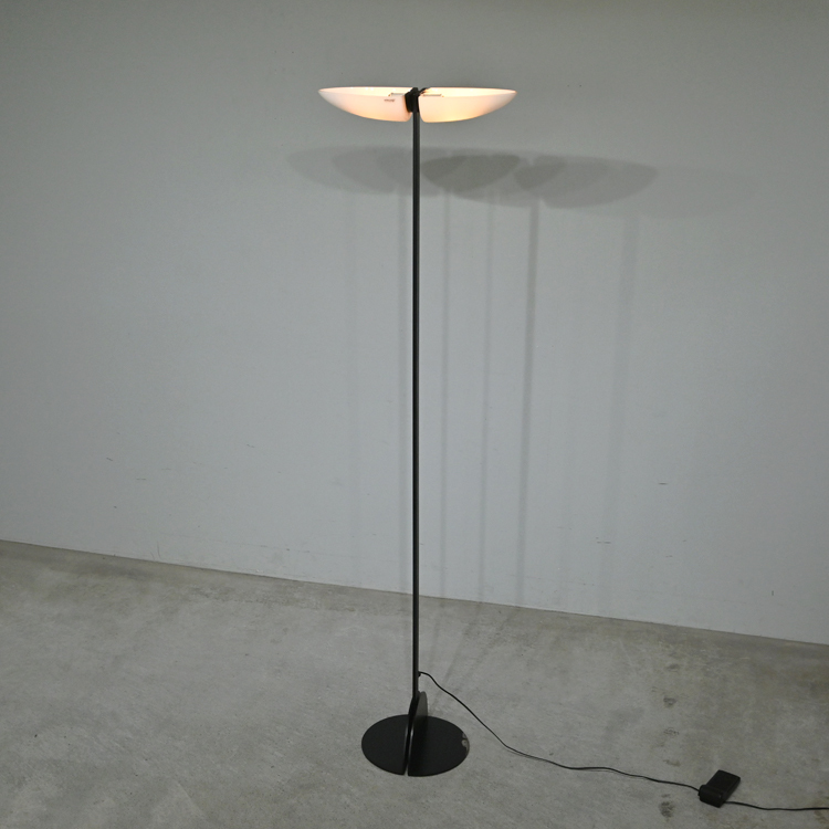 イタリア A.V.Mazzega ムラーノガラス×アイアン フロアスタンド 2灯 70年代ヴィンテージ/ヤマギワ カッシーナ ジオポンティ ポストモダン _画像2