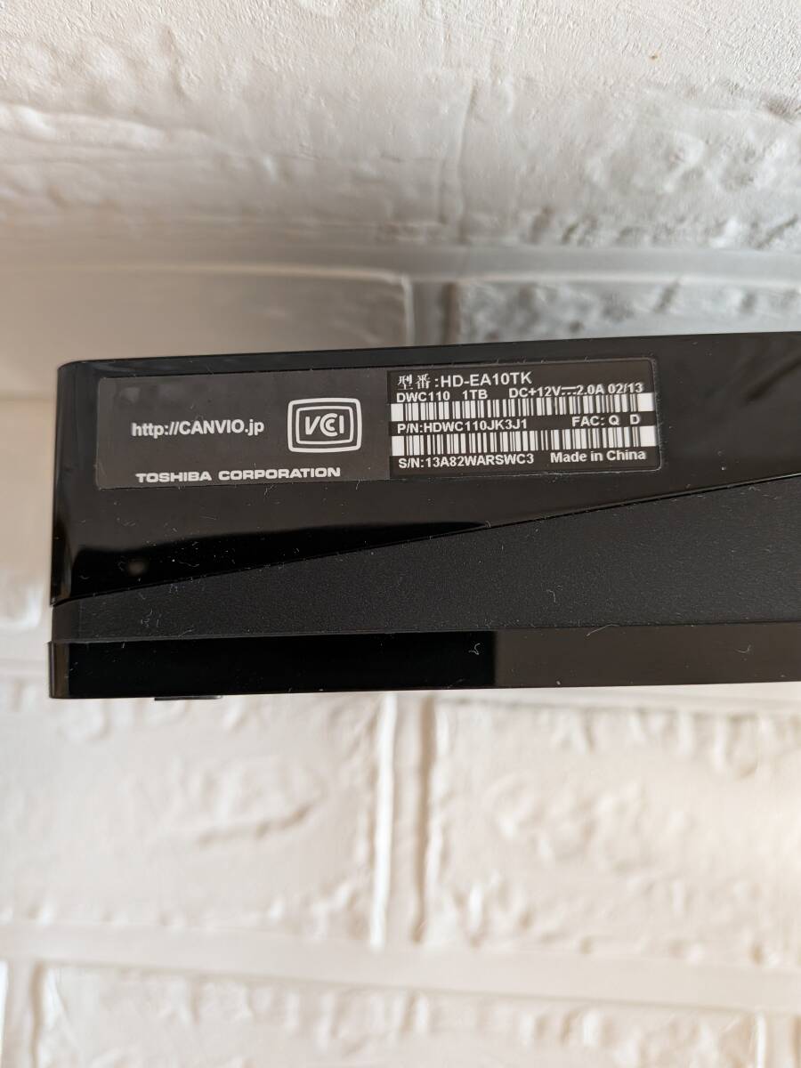 ml01可動品★東芝 外付けハードディスク HD-EA10TK 黒 ブラック_画像3