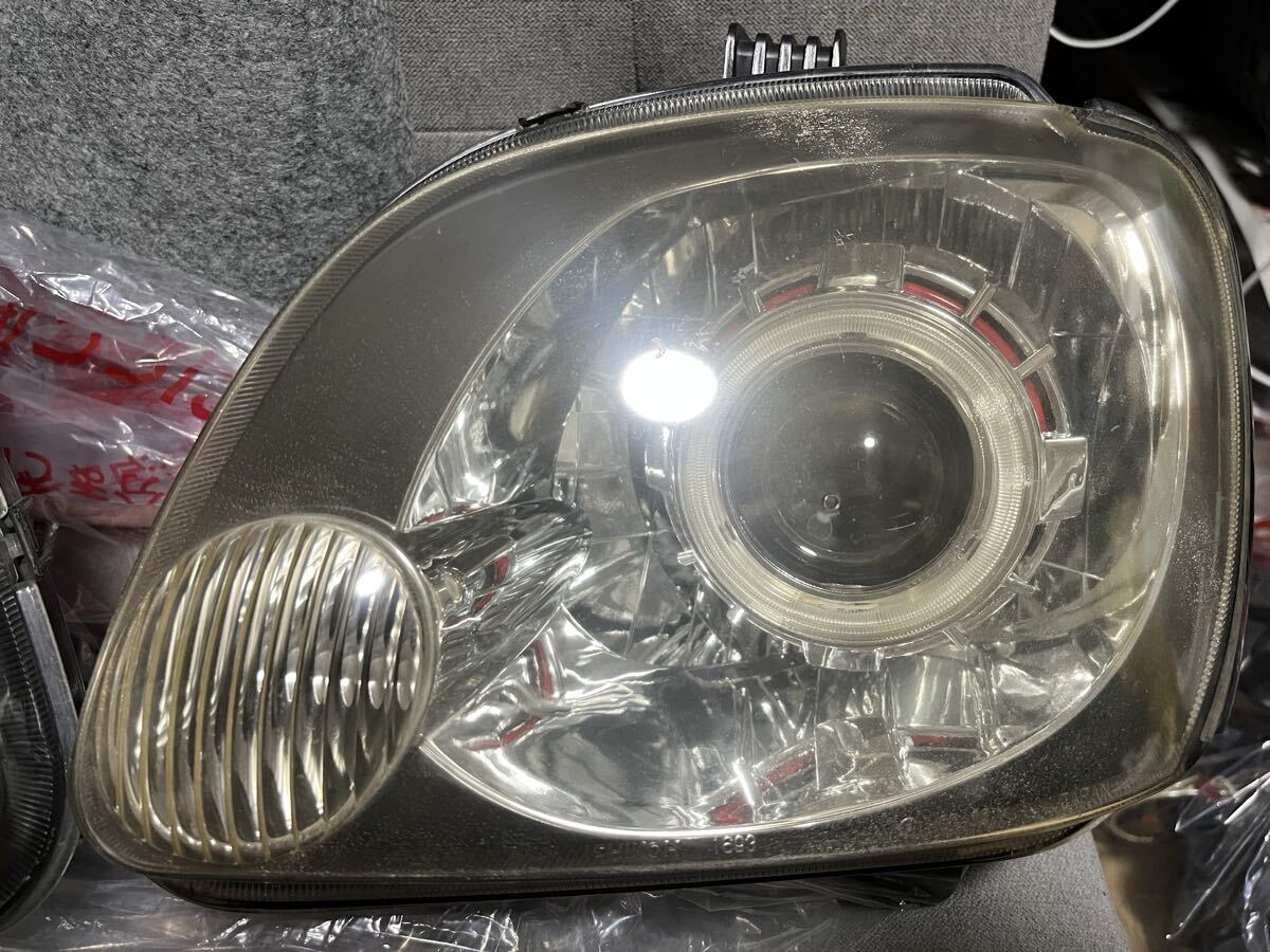 プレオ RA1 RA2 プロジェクターヘッドライト イカリング、ヘッドライト左右 希少 _画像2