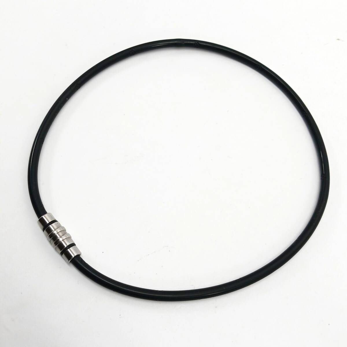 コラントッテ CREST クレスト 磁気ネックレス Colantotte シルバー ブラック ネックレス M 47cm_画像1