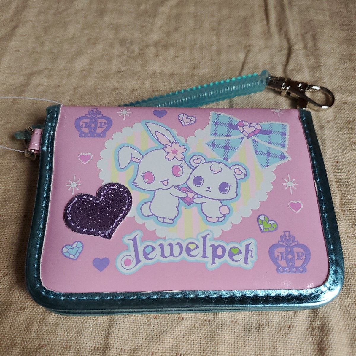 ジュエルペット コイルチェーン付きパスケース 2011年製 サンリオ正規品 バッグチャームにも 平成キャラ Sanriooriginal レア物_画像10