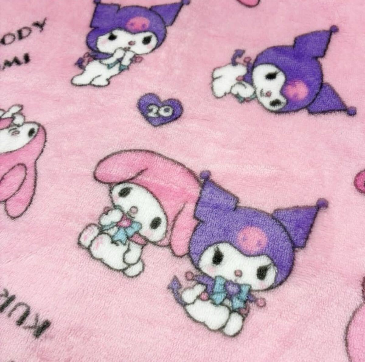 新品64640 マイメロディ&クロミ 130cm ピンク 前開き長袖ミンクフリースパジャマ上下セット ルームウェア ガールズ ジュニア子供_画像7