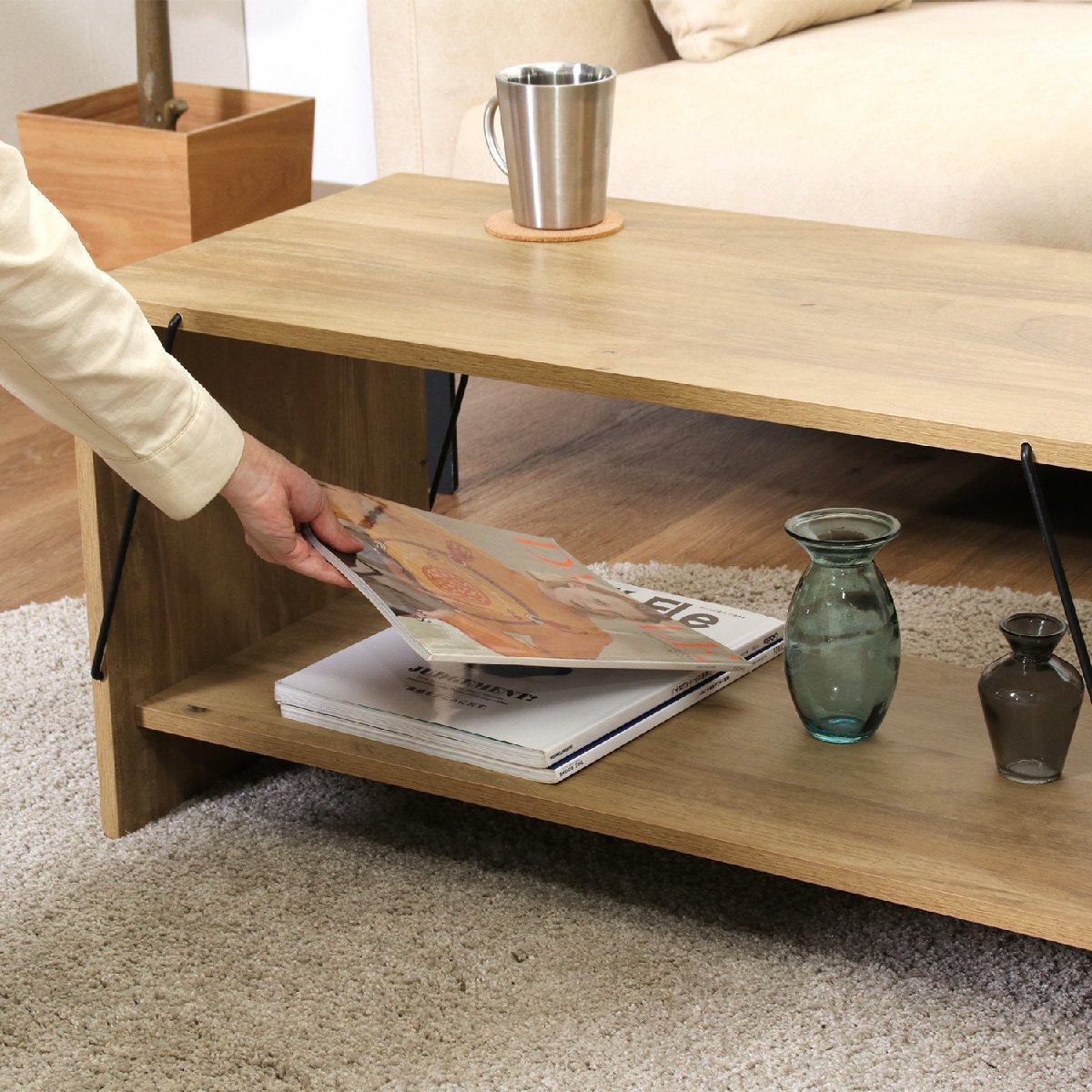  бесплатная доставка простой стол верстак боковой стол living стол письменный стол низкий стол инструмент не необходимо ширина 80. глубина 42cm высота 40cm дуб натуральный новый товар 