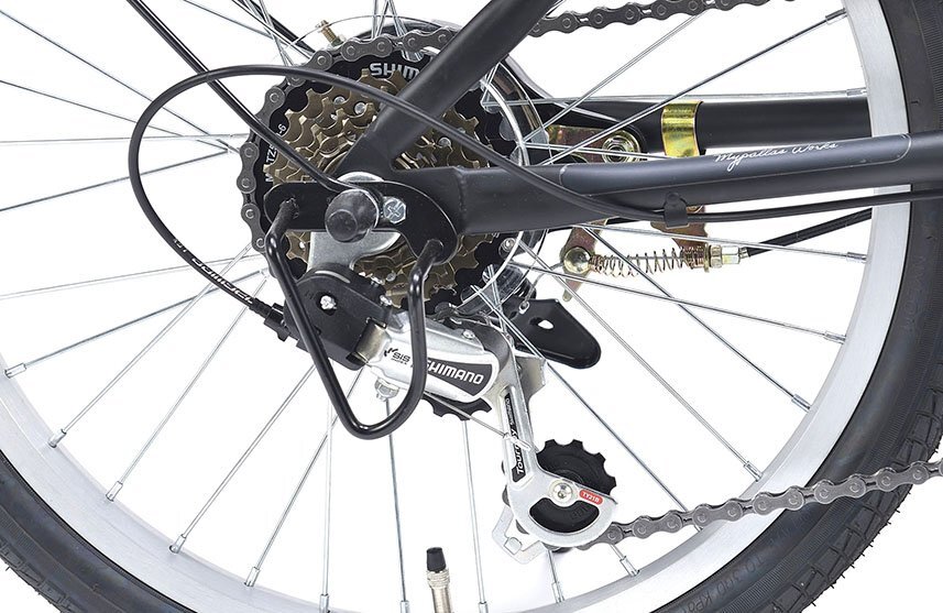 送料無料 折り畳み自転車 20インチ シマノ製6段変速サムシフト ちょい乗りサイクリング PL保険加入済み 適応身長145cm以上 グレージュ 新品_画像4