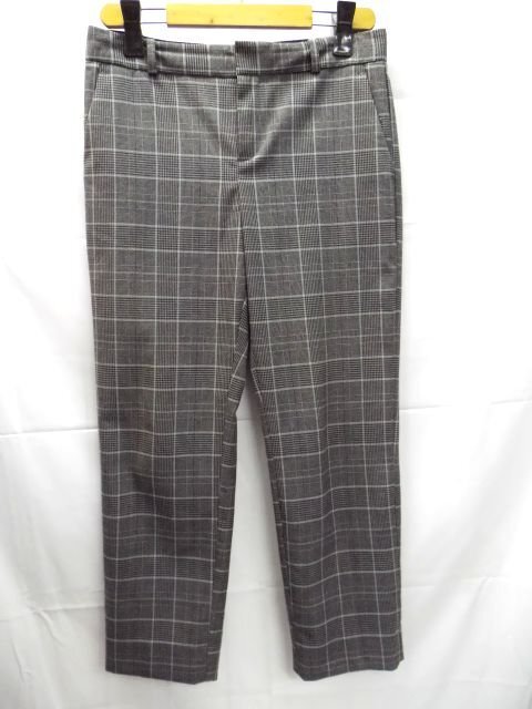 美品★BANANA REPUBLIC◎バナナリパブリック/チェック柄パンツ/スラックス/グレー/W75cm/2サイズ_画像1