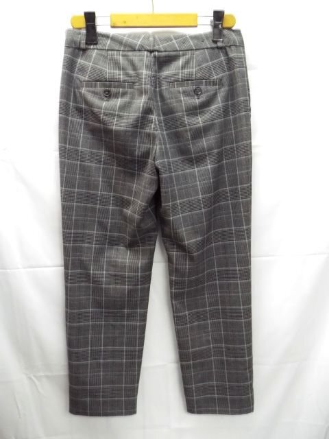 美品★BANANA REPUBLIC◎バナナリパブリック/チェック柄パンツ/スラックス/グレー/W75cm/2サイズ_画像2