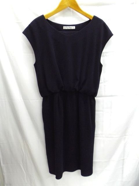 美品★M-premier BLACK◎エムプルミエブラック/ワンピース/ネイビー/紺/日本製/36サイズ_画像1