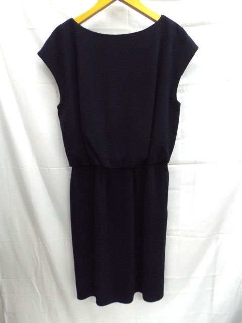 美品★M-premier BLACK◎エムプルミエブラック/ワンピース/ネイビー/紺/日本製/36サイズ_画像2