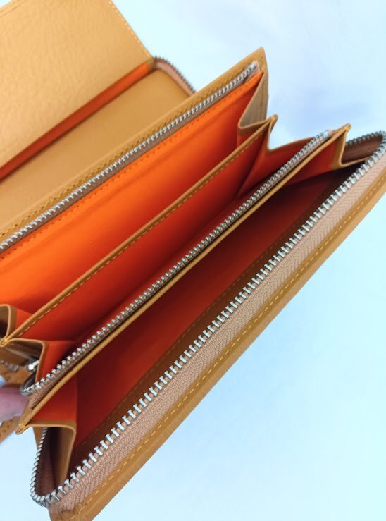 【新品】Kitamura/キタムラ☆レザー・長財布 キャメル YH0082 61421 参考価格:28,000円 メンズ 牛革 ラウンドファスナー 美品 未使用_画像7