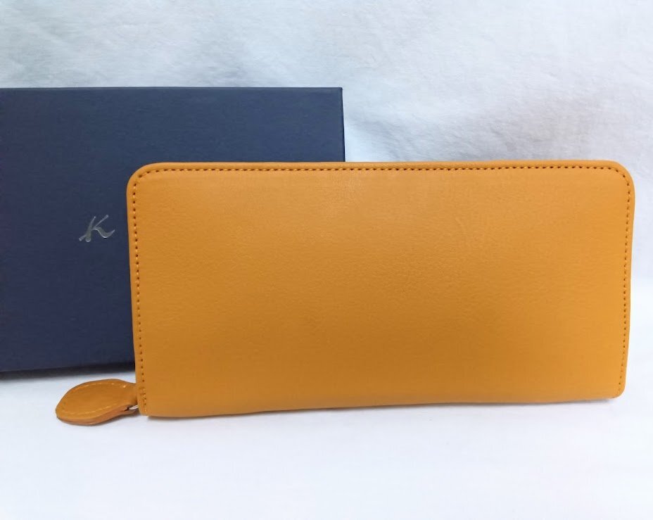 【新品】Kitamura/キタムラ☆レザー・長財布 キャメル YH0082 61421 参考価格:28,000円 メンズ 牛革 ラウンドファスナー 美品 未使用_画像1