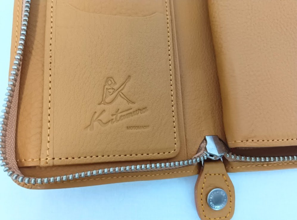 【新品】Kitamura/キタムラ☆レザー・長財布 キャメル YH0082 61421 参考価格:28,000円 メンズ 牛革 ラウンドファスナー 美品 未使用_画像5