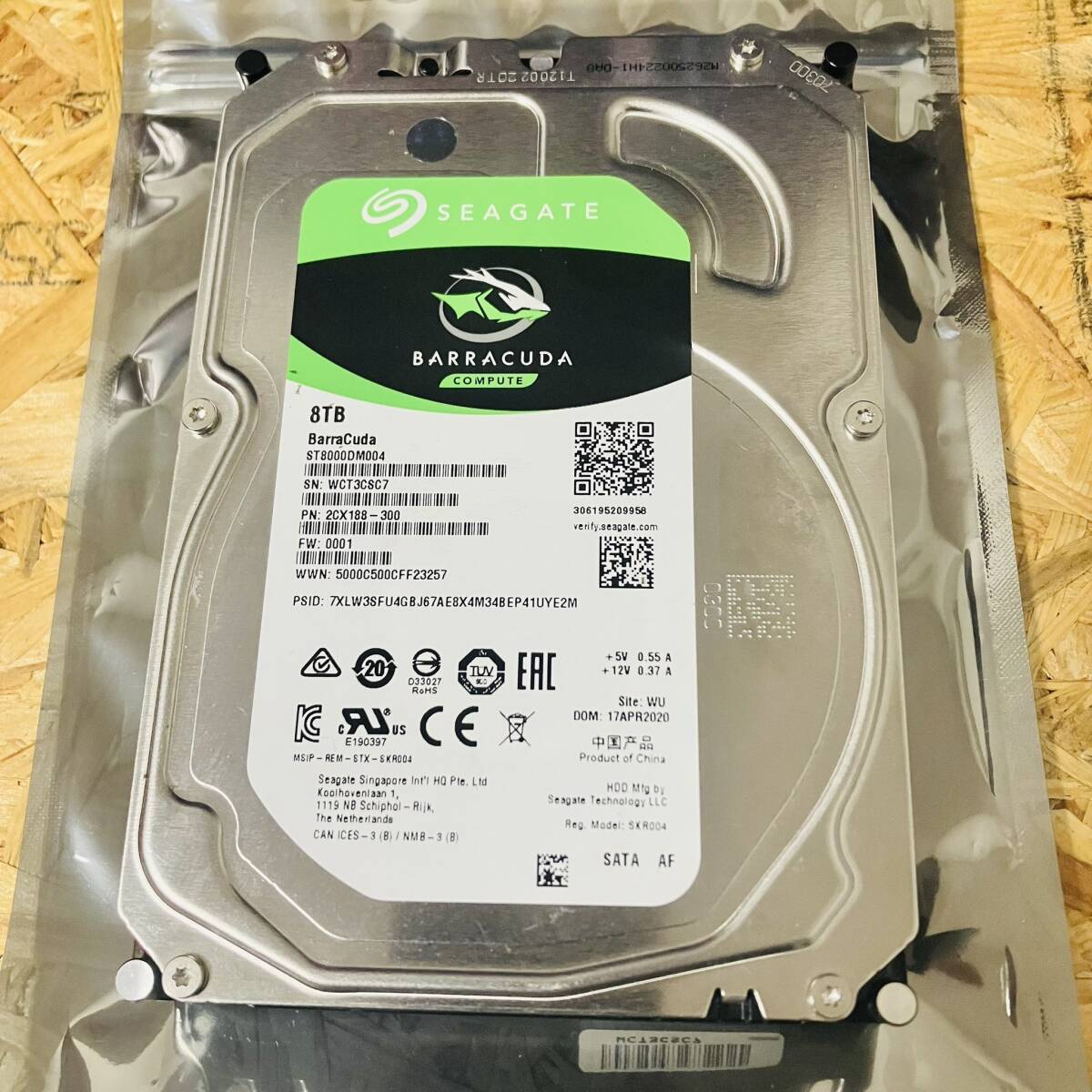 Seagate BarraCuda 8TB ST8000DM004 正常判定・動作確認済み（QNAP NAS使用）_画像1