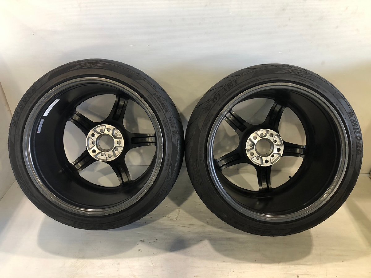 ★11J★【店頭引取歓迎】共豊 AME Tracer GTV 18インチ 18 × 11J +15 2本 PCD114.3 5H 285/35R18 OTANI BM2000 トレーサー エンケイ L_画像3