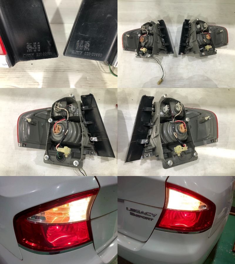 【店舗引取歓迎】スバル レガシィ B4 D型 BL5 後期 純正 テールライト テールランプ レンズ 左右 セット KOITO 220-20960 L棚_画像9