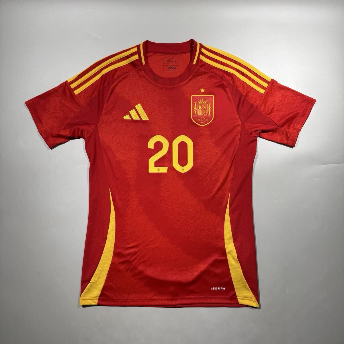 【0円スタート】#20 ペドリ 2024 スペイン代表 ホーム スタジアム ユニフォーム Size JP:M_画像2