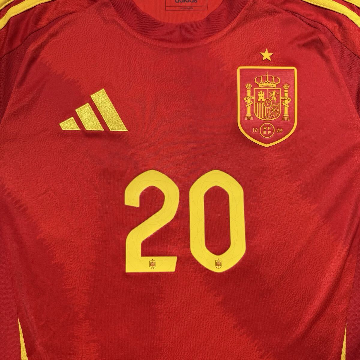 【0円スタート】#20 ペドリ 2024 スペイン代表 ホーム スタジアム ユニフォーム Size JP:M_画像3