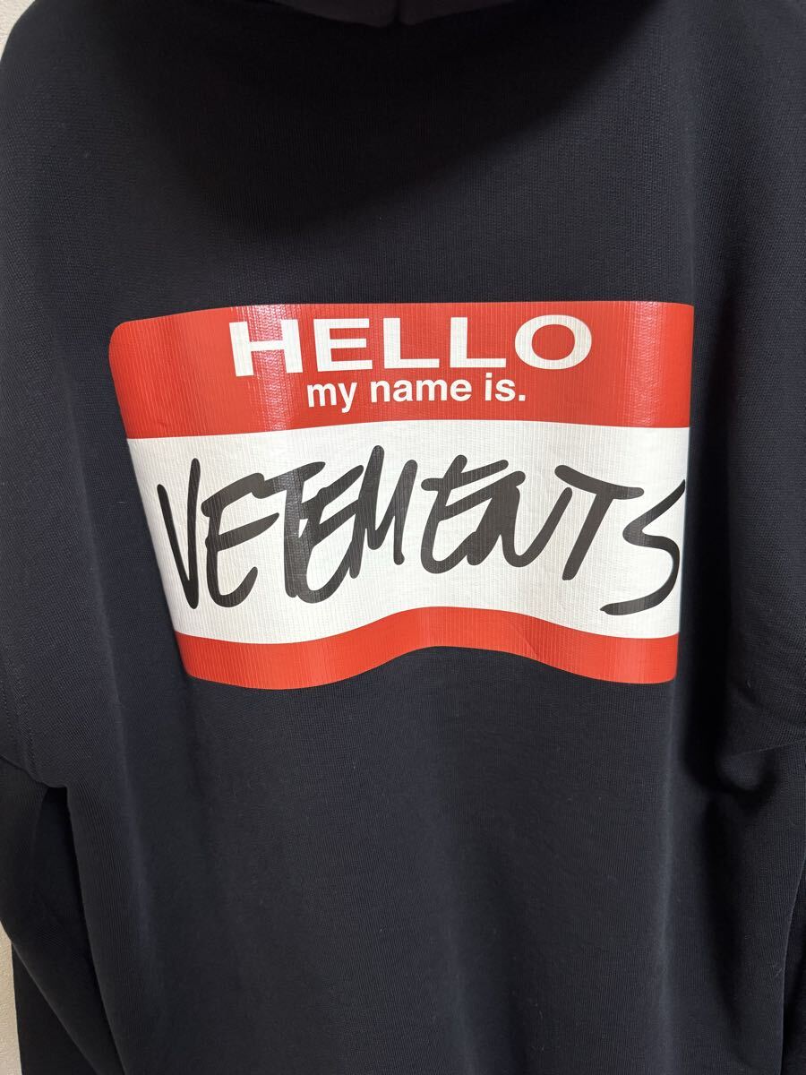 vetements パーカー ブラック ジップパーカー XL L パンク BLACK ジップアップパーカー 黒_画像4