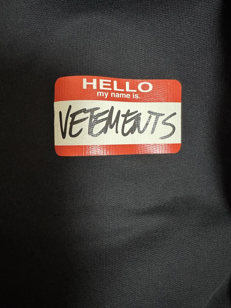 vetements パーカー ブラック ジップパーカー XL L パンク BLACK ジップアップパーカー 黒_画像5