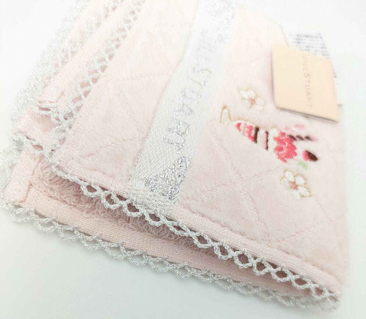 未使用 JILLSTUART ジルスチュアート タオル地ハンカチ　ミニ　ピンク 　パフェ_画像8