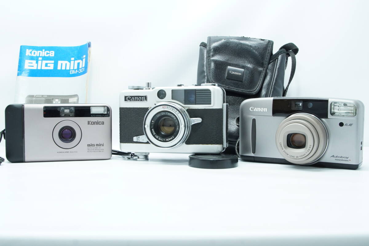 フィルムカメラ まとめ売り Konica Big mini & canon demi ee17 & Autoboy s_画像1