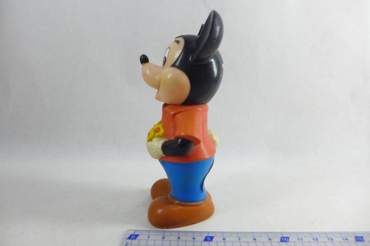 ミッキーマウス 貯金箱 | 昭和レトロ ディズニー 花束 当時物_画像5