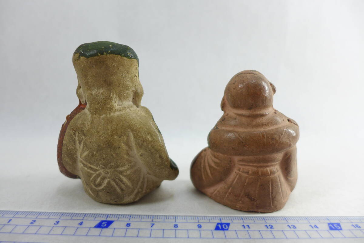 土人形 2体 ② | 伏見人形 西行法師 郷土人形 古民芸 郷土玩具 置物 民藝_画像5