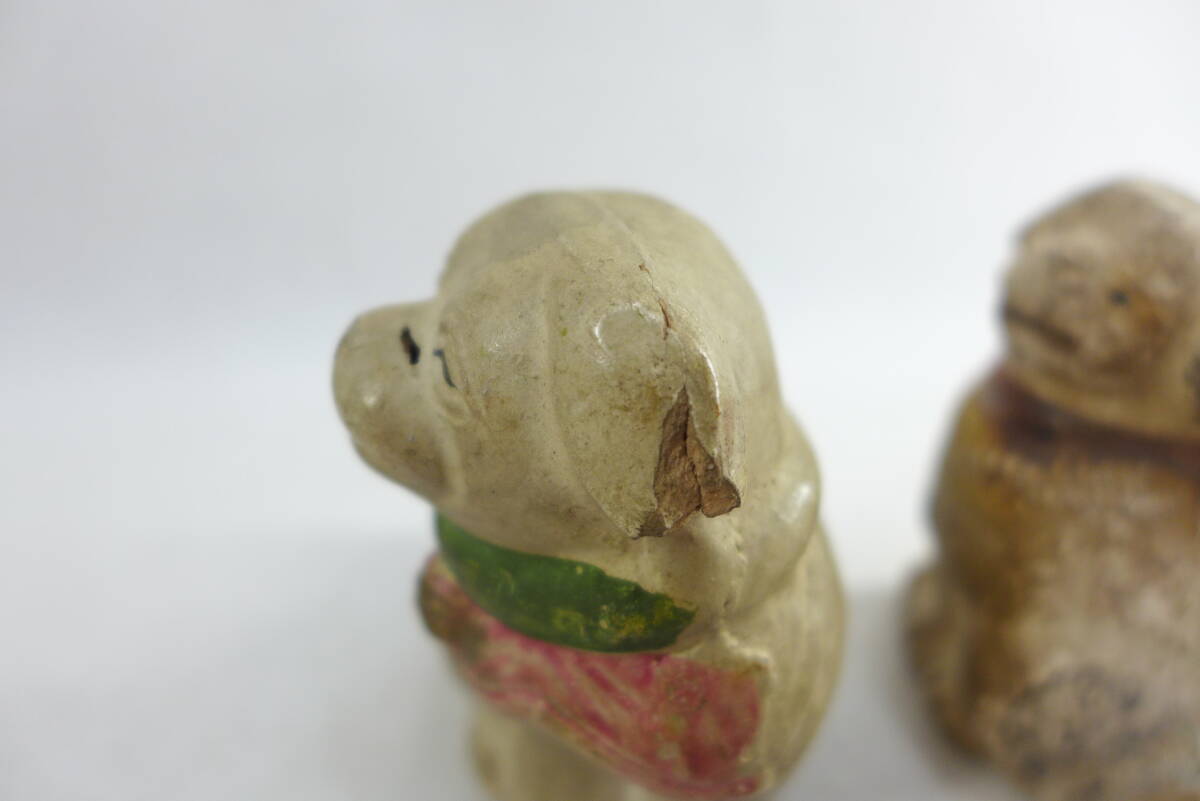 土人形 2体 ④ | 伏見人形 犬 イヌ 郷土人形 古民芸 郷土玩具 置物 民藝_画像7