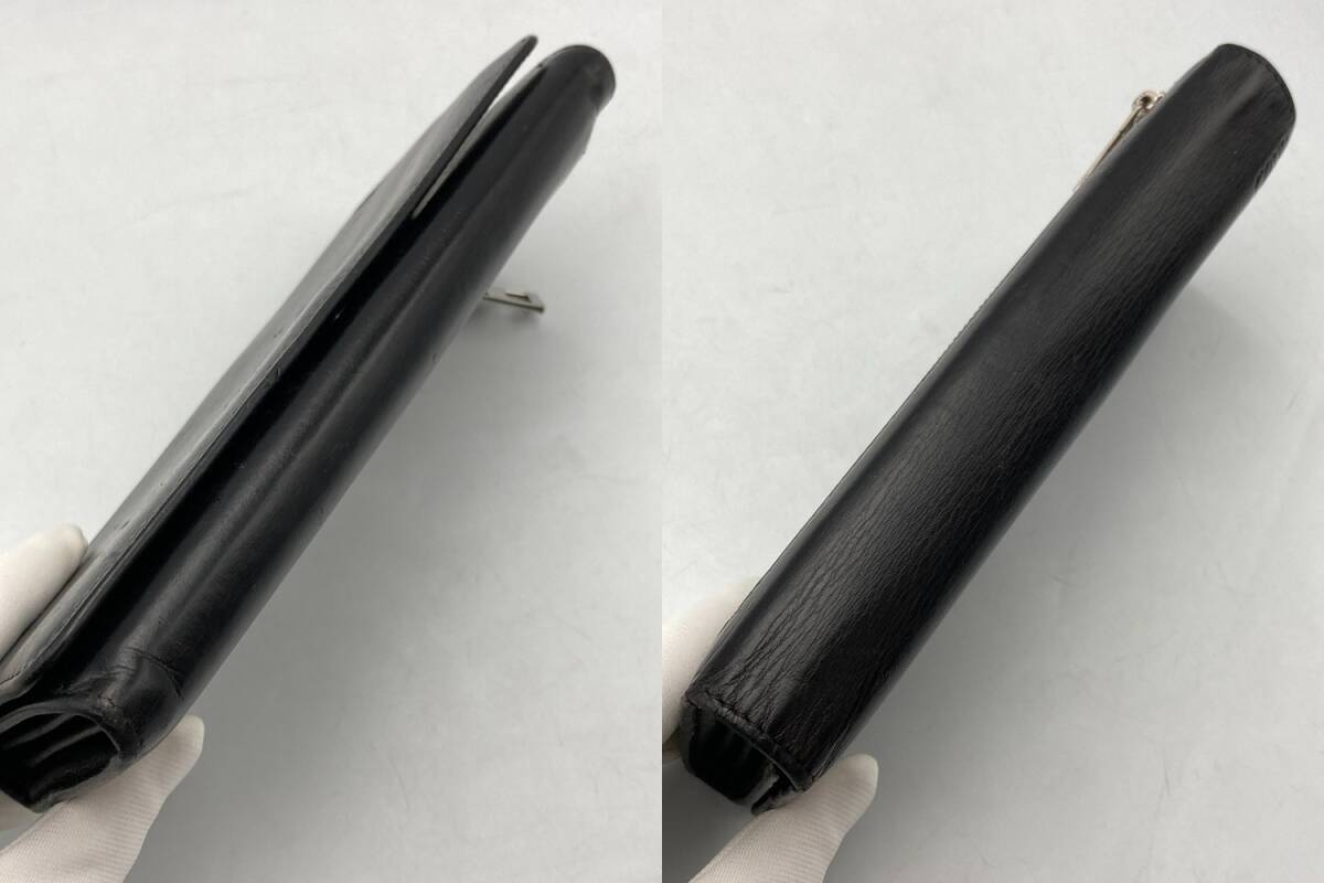 LOEWE ロエベ レザー 2つ折り長財布 アナグラム 中古 4_画像4