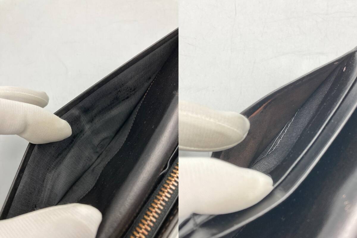 LOEWE ロエベ レザー 2つ折り長財布 アナグラム 中古 4_画像10