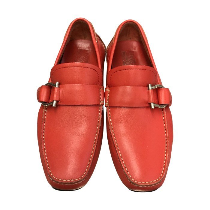 FERRAGAMO Ferragamo обувь для вождения мужской красный 7 размер MS45723 б/у T1