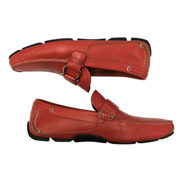 FERRAGAMO Ferragamo обувь для вождения мужской красный 7 размер MS45723 б/у T1