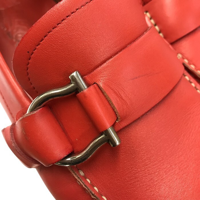 FERRAGAMO Ferragamo обувь для вождения мужской красный 7 размер MS45723 б/у T1