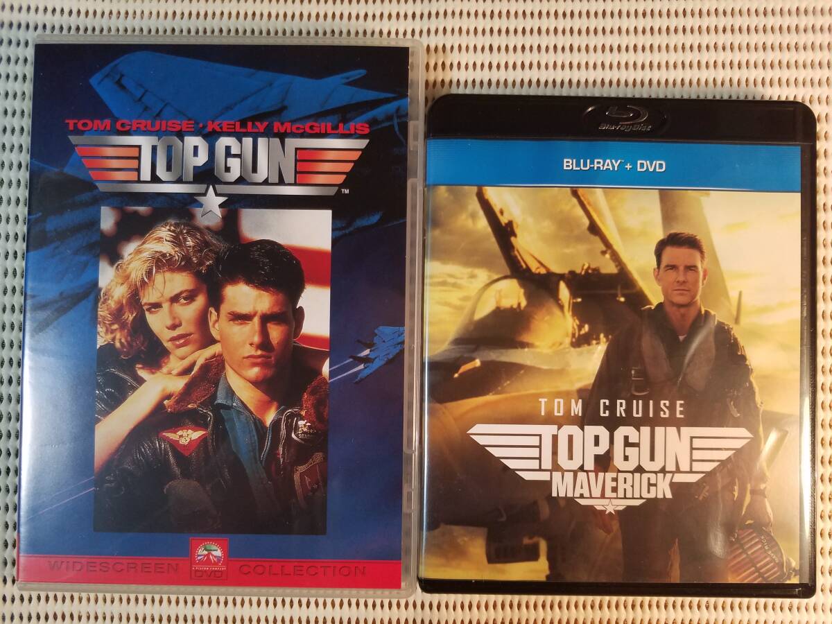 【中古BD Blu-ray ブルーレイディスク+DVD ジャケット難あり トップガン マーヴェリック+中古DVD トップガン トム・クルーズ 2巻セット】_画像1