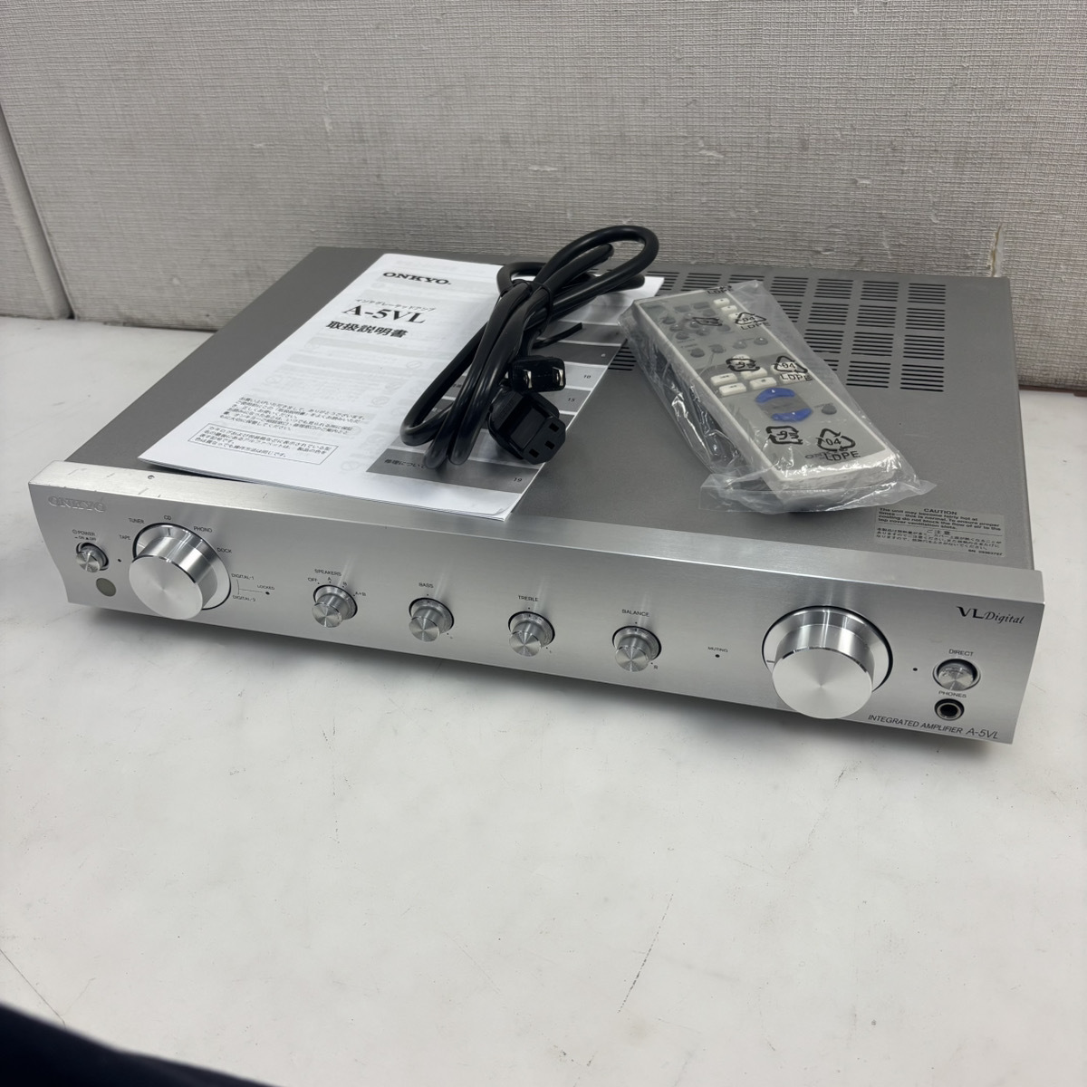 ONKYO A-5VL リモコン未使用 取説 プリメイン アンプ 25K 北HH2 _画像1