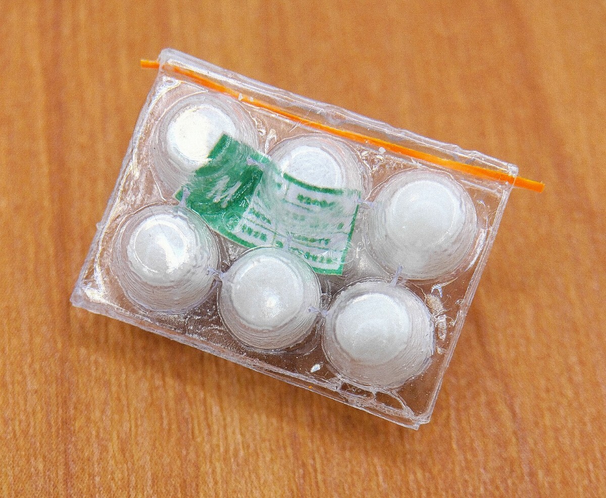 ミニチュアキーホルダー　ドールハウス　お好み焼き_画像3