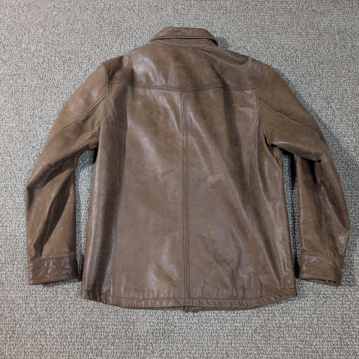 Eddie Bouer エディーバウアー レザーシャツジャケット 牛革 Mサイズ ブラウン_画像6