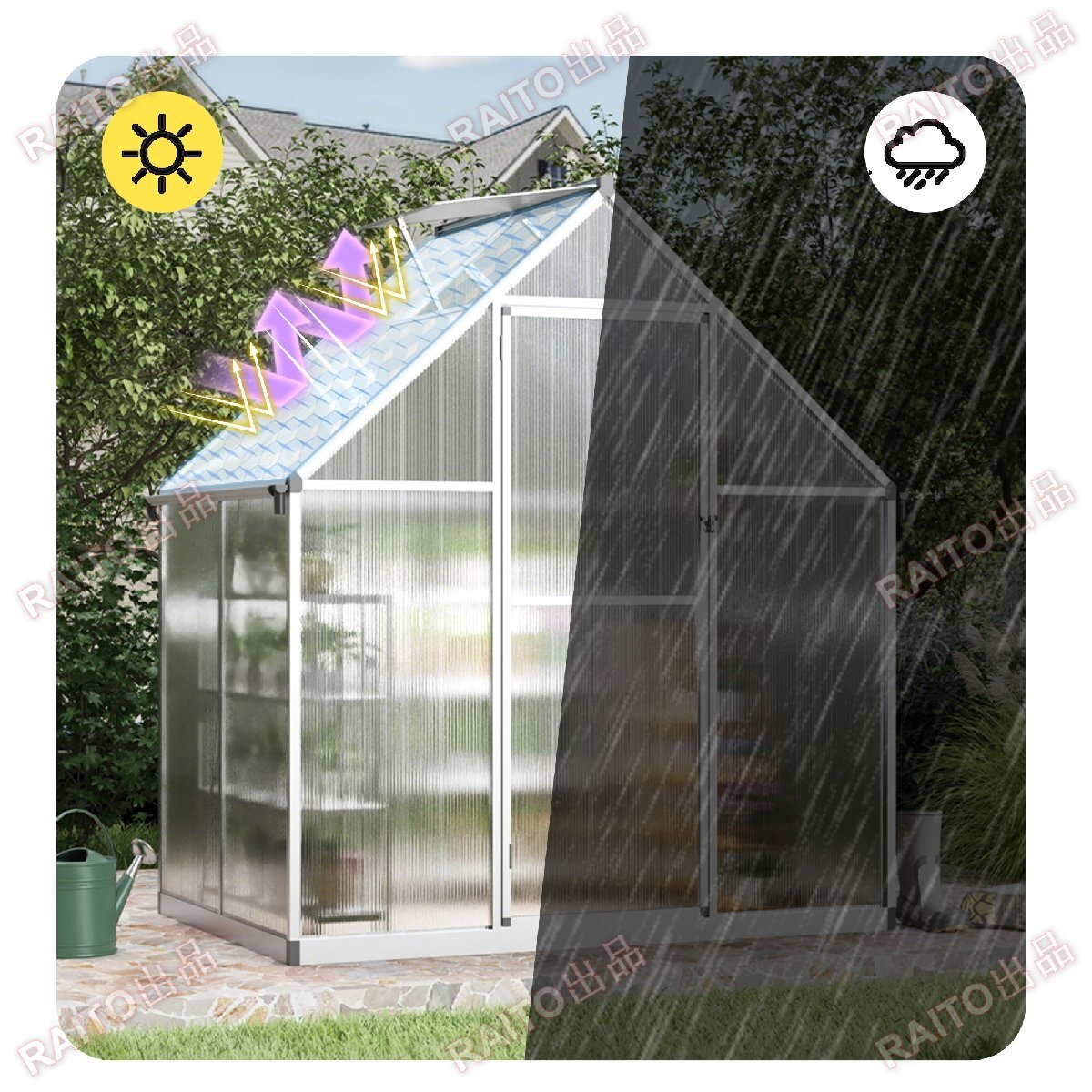 [ на следующий день отправка ][ глубина 169cm модель ] aluminium теплица для бытового использования теплица большой цветок . теплица теплица для бытового использования огород сад house растения культивирование маленький магазин шкаф сборка тип 