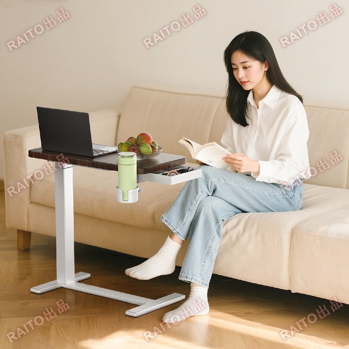 [ на следующий день отправка ] боковой стол подниматься и опускаться тип газ давление подниматься и опускаться bed стол PC стол уход стол 64~102cm высота регулировка возможность высота нет -ступенчатый настройка выдерживаемая нагрузка 30KG