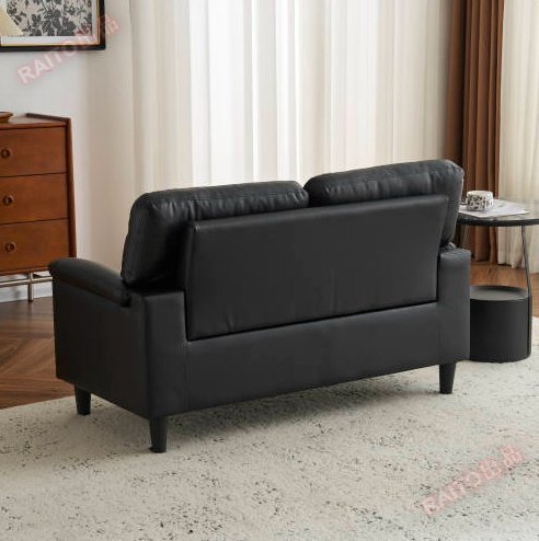 【翌日発送】ソファ 二人掛け カウチ PUレザー モダン シンプル ソファー2P おしゃれ 座面肘掛け一体型 圧力分散 高品質 耐荷重_画像3