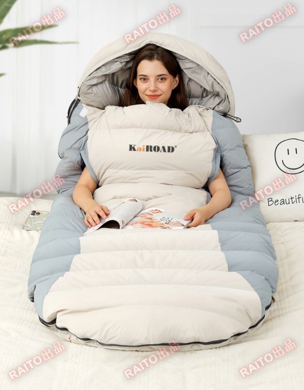  конверт type спальный мешок зимний 2.5kg Duck down -15 раз выдерживающий холод 320T водонепроницаемый обе рука ... возможность защищающий от холода уличный кемпинг упаковочный пакет есть круг мытье предотвращение бедствий альпинизм bhw0190