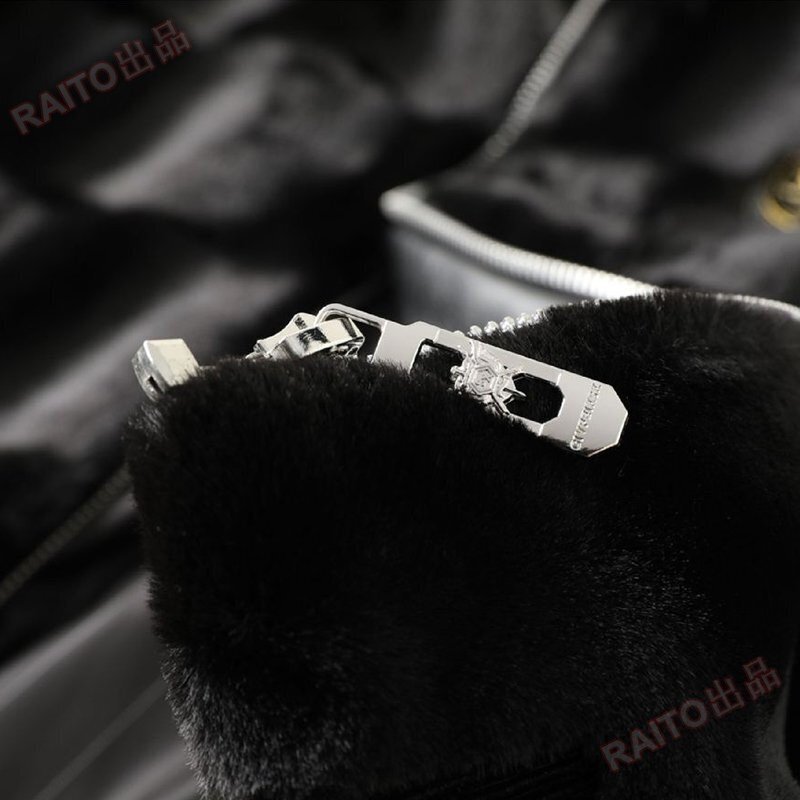 新品◆デザイナーオリジナル 上級ミンク&カシミヤ混 ファーコート メンズ 冬用 厚手 防寒 ジャケット 暖かい ソフトタッチ bhw053_画像6