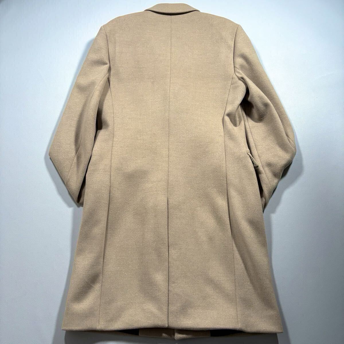 未使用級!! 着丈99cm 人気 ベージュカラー!! ザラマン ZARA MAN 極暖 ストレッチ チェスターコート ロングコート メンズ コート 伸縮 秋冬_画像6