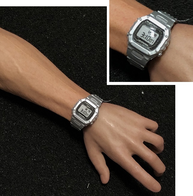 1/6 アナログ 腕時計 チプカシ風 E&S フィギュア用 (検 DAMTOYS 時計 ホットトイズ TBleague easy&simple DID フィギュア_画像1